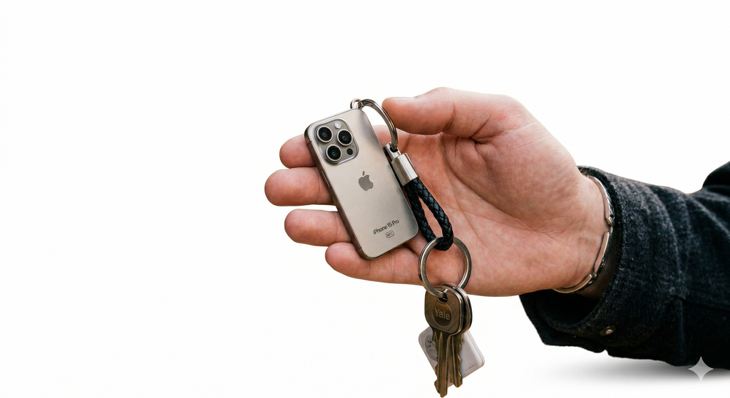 Mini iPhone Pro NFC Smart Keychain | Contactless Contact Sharing
